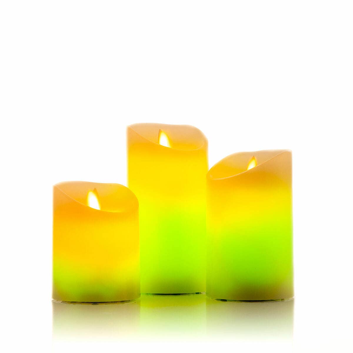 Lendles InnovaGoods LED candles with flame effect, multicolour, with remote control, set of 3
