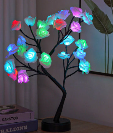 Table Lamp Flower Tree Rose
