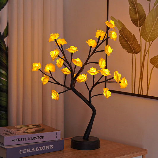 Table Lamp Flower Tree Rose