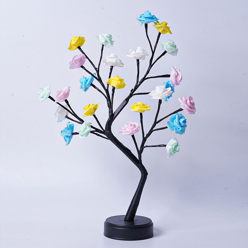 Table Lamp Flower Tree Rose