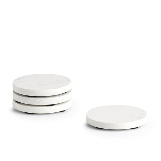Marble Glass Coaster Set, 4-Piece